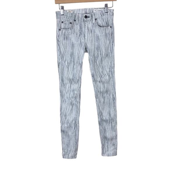 Rag & Bone Skinny Jeans in Riptide Tie Dye Stripe Wash Size 25 - Picture 2 of 10